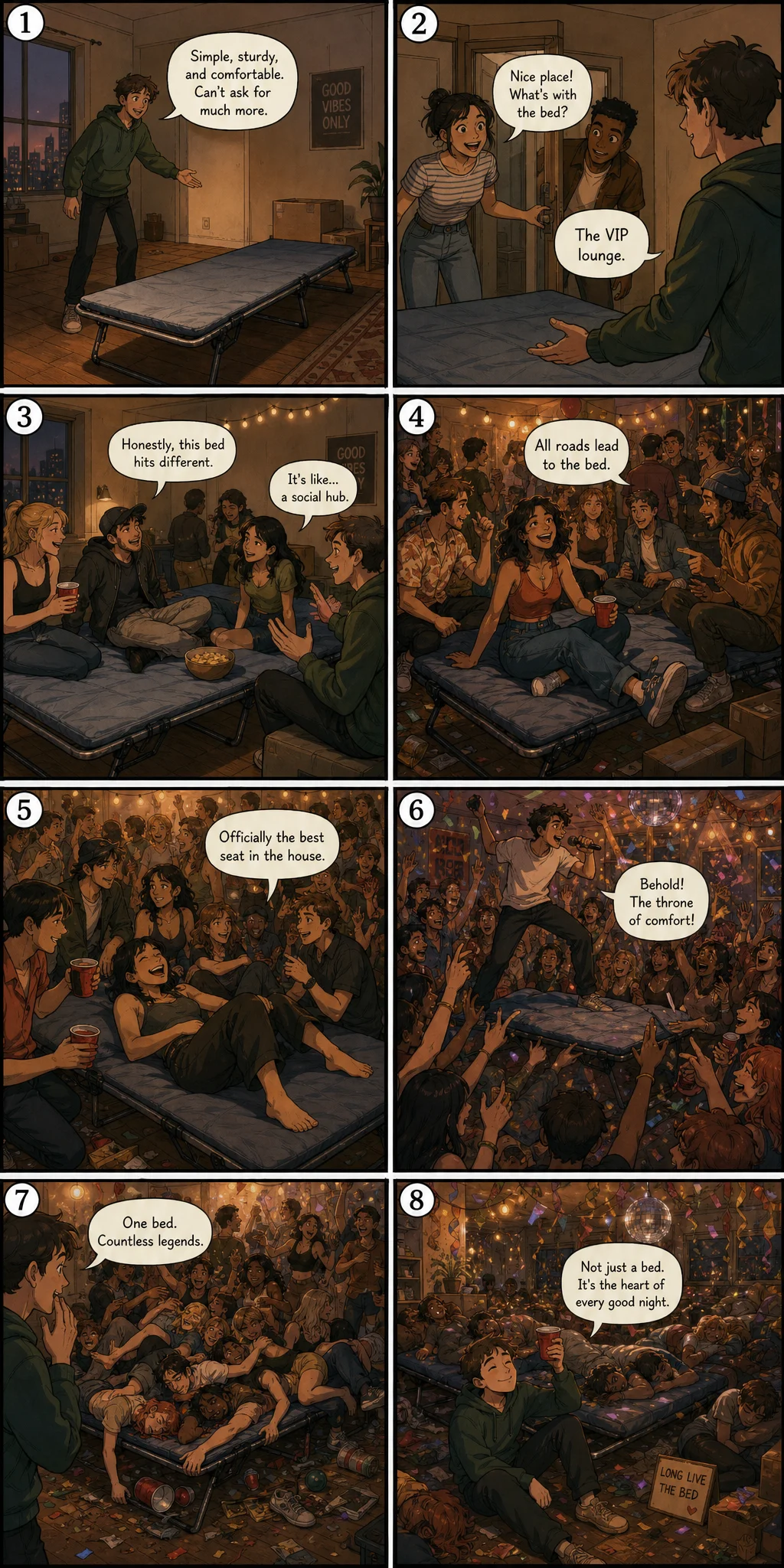 A Folding Bed and a Million-Person Party