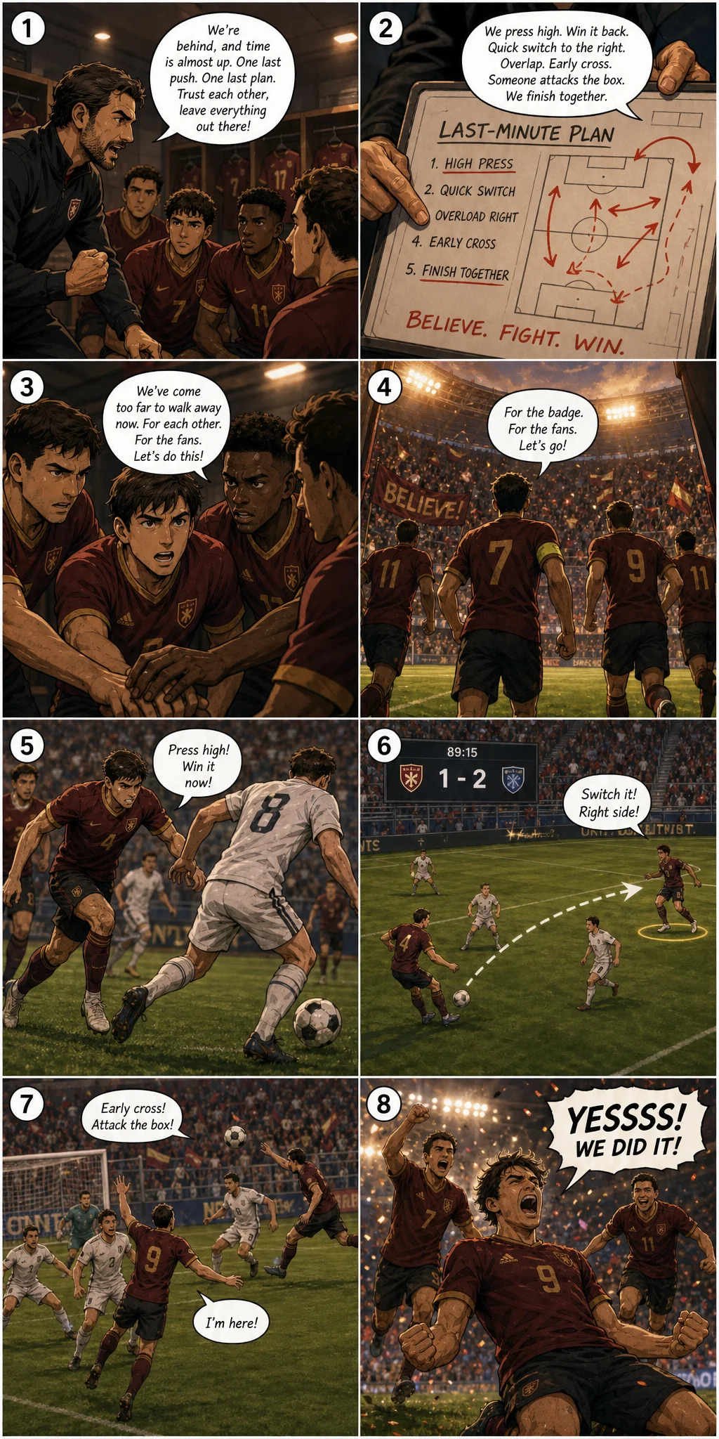 Eleven Men Standing in Front of a Goal. Now What?