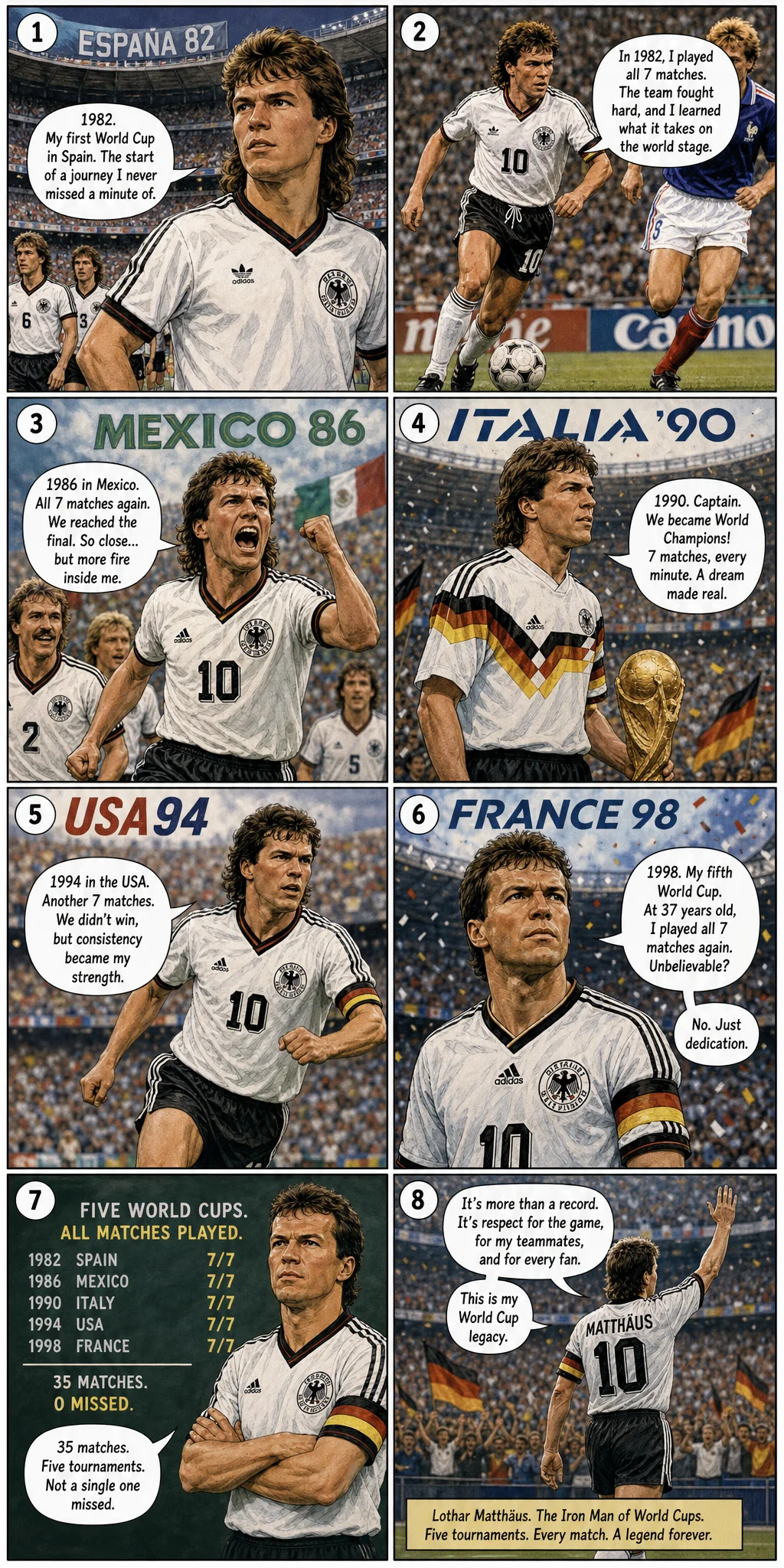 Twenty-Two World Cups. Zero Absences.