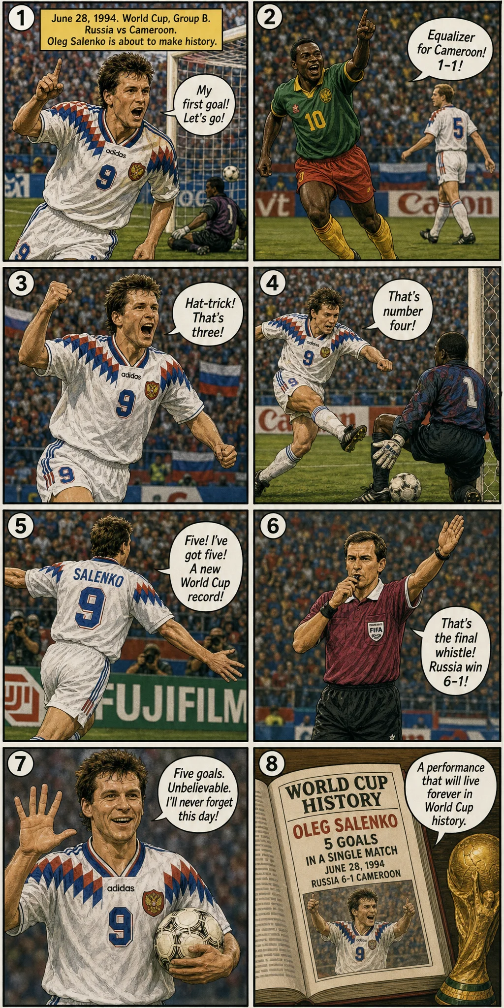 Five Goals in One Game: The Russian Who Stole a World Cup
