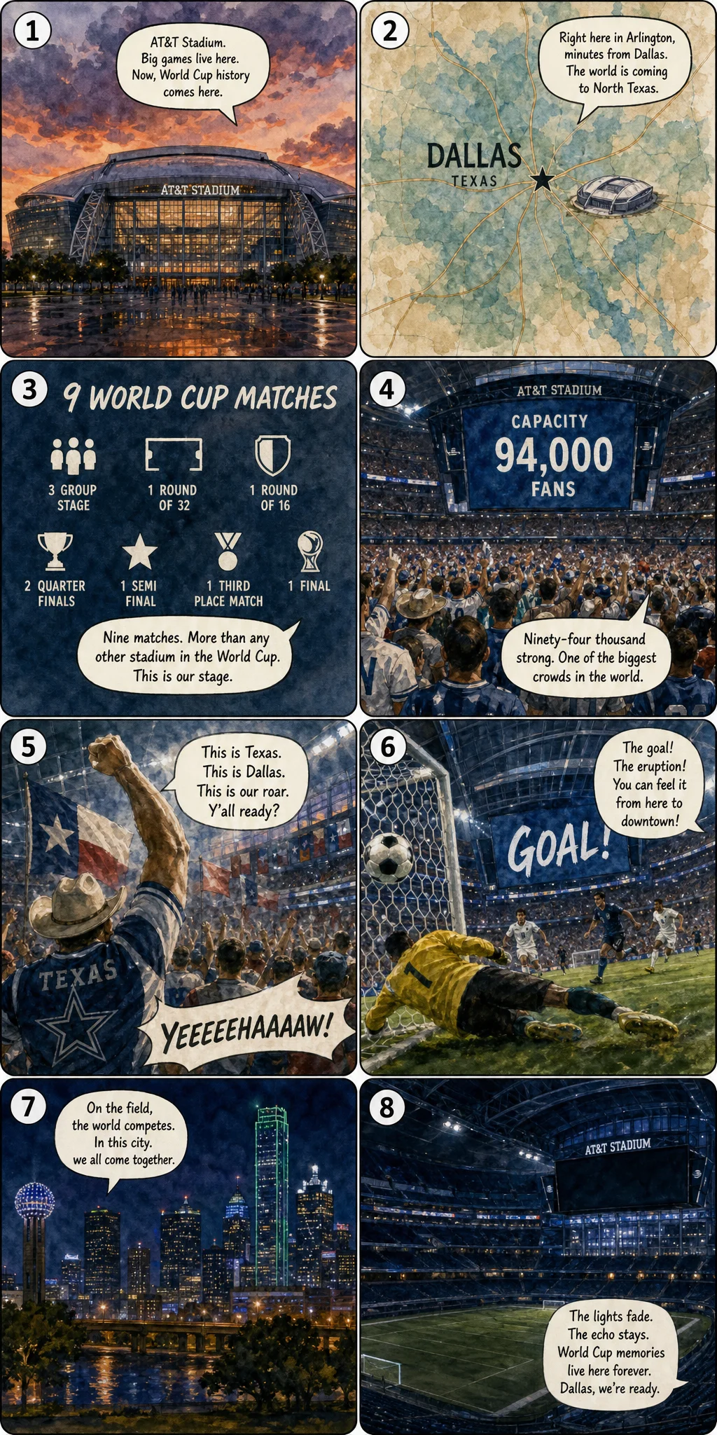 Dallas Gets Nine Matches: The City That Stole the Most Games