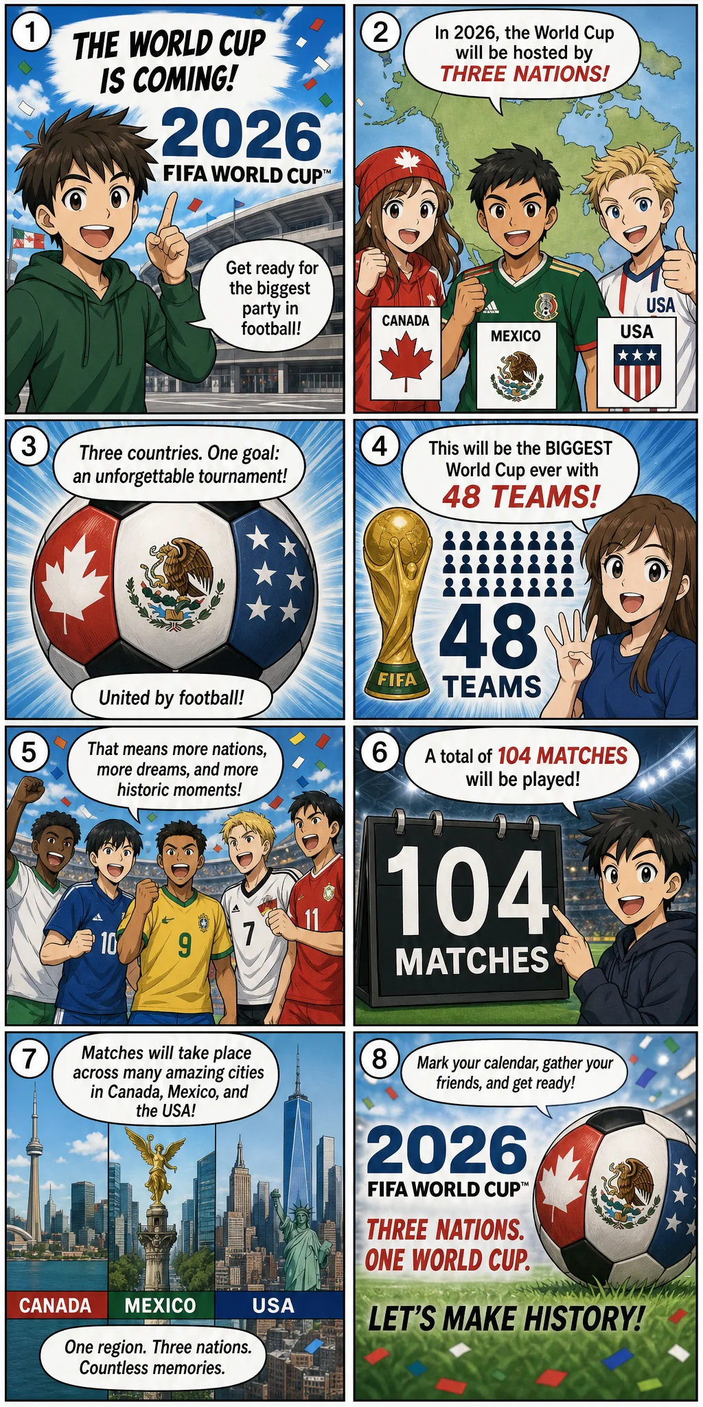 The Ball With Canada's Maple Leaf, Mexico's Eagle, and America's Stars