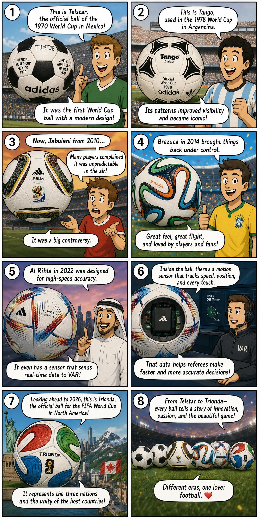 World Cup Official Match Balls: From Pig Bladder to Microchip
