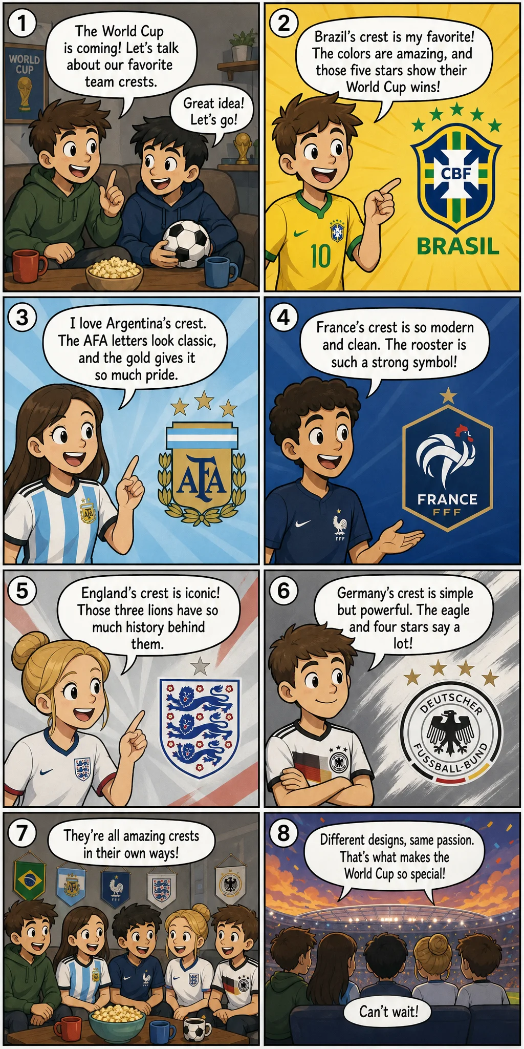 World Cup Favorite Team Crests: Five Badges, Five National Identities