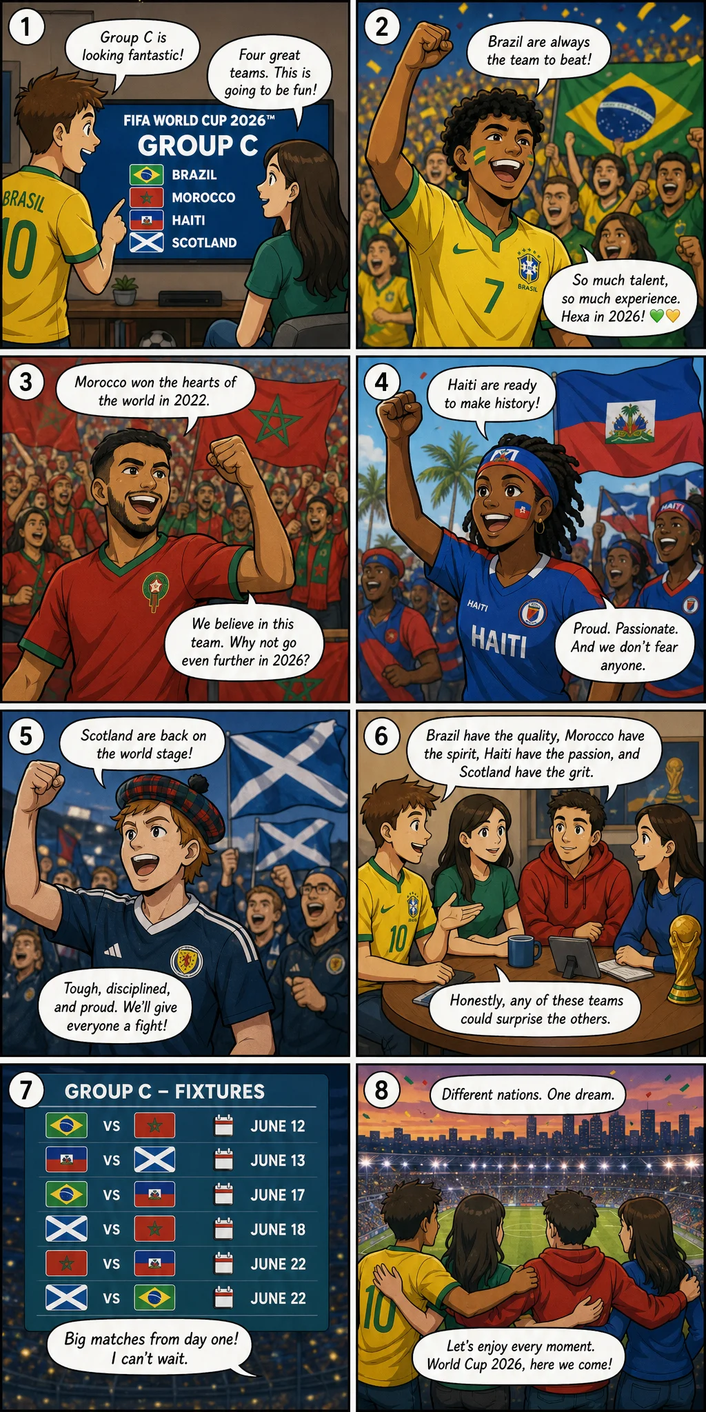 Group C Power Analysis: Brazil, Morocco, Haiti, Scotland