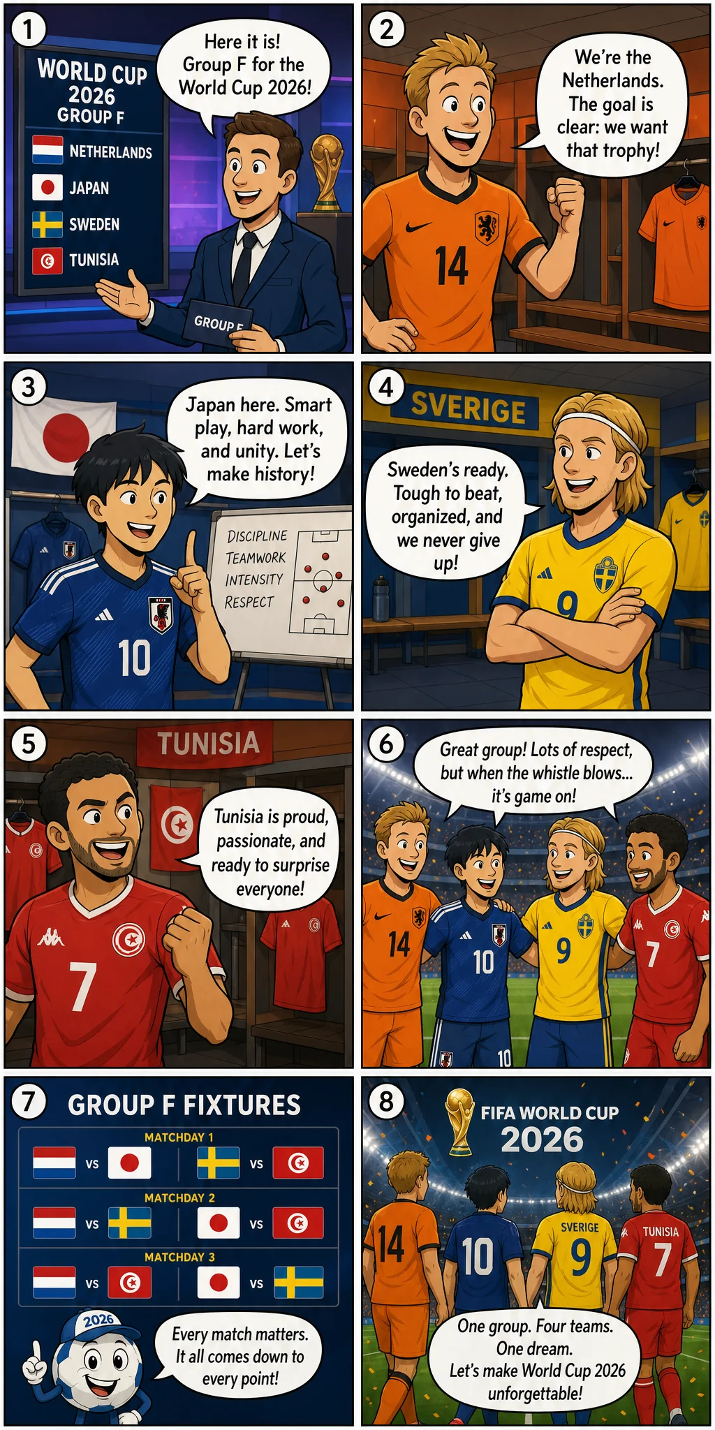 Group F Power Analysis: Netherlands, Japan, Sweden, Tunisia