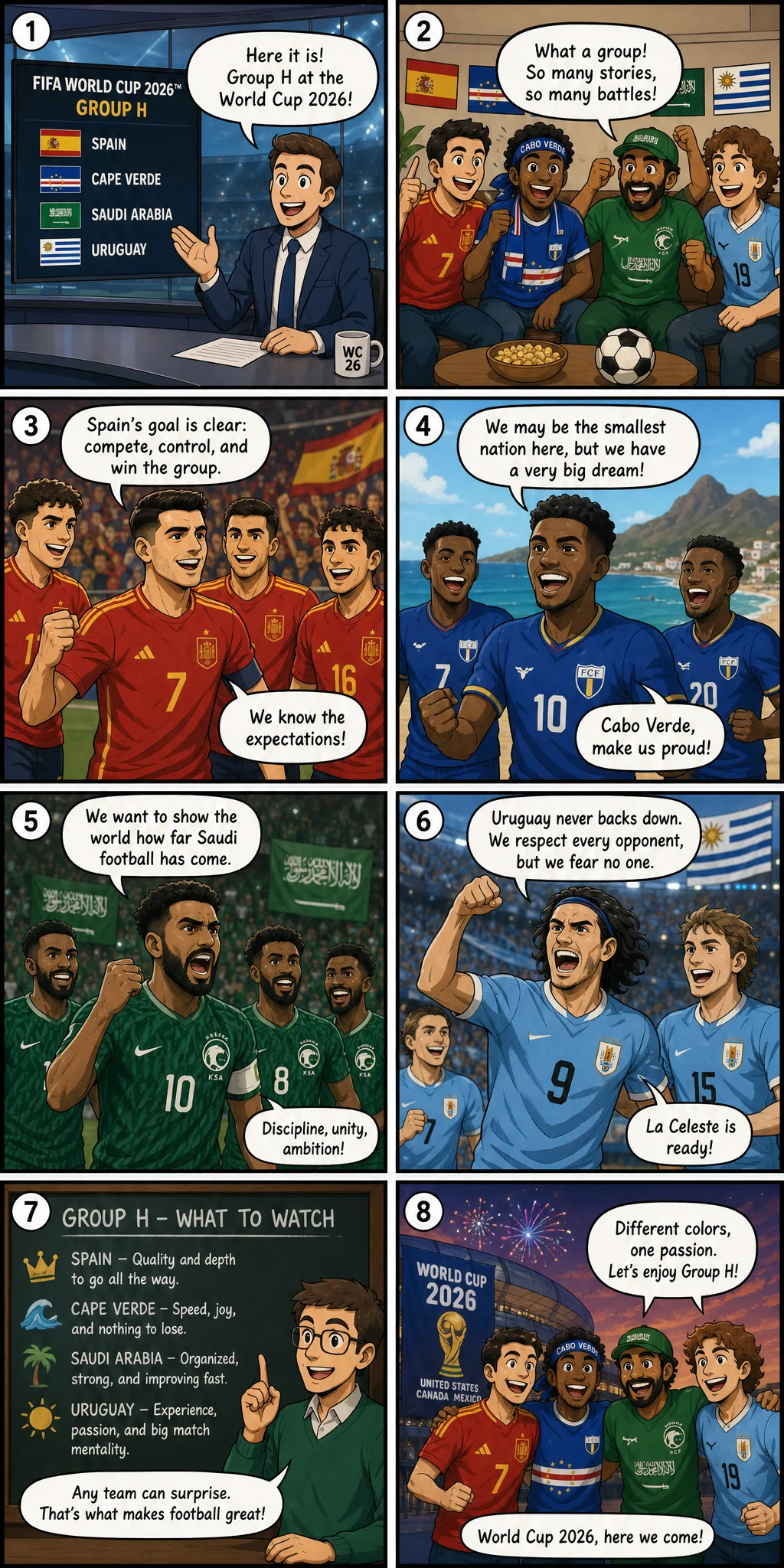 Group H Power Analysis: Spain, Cape Verde, Saudi Arabia, Uruguay