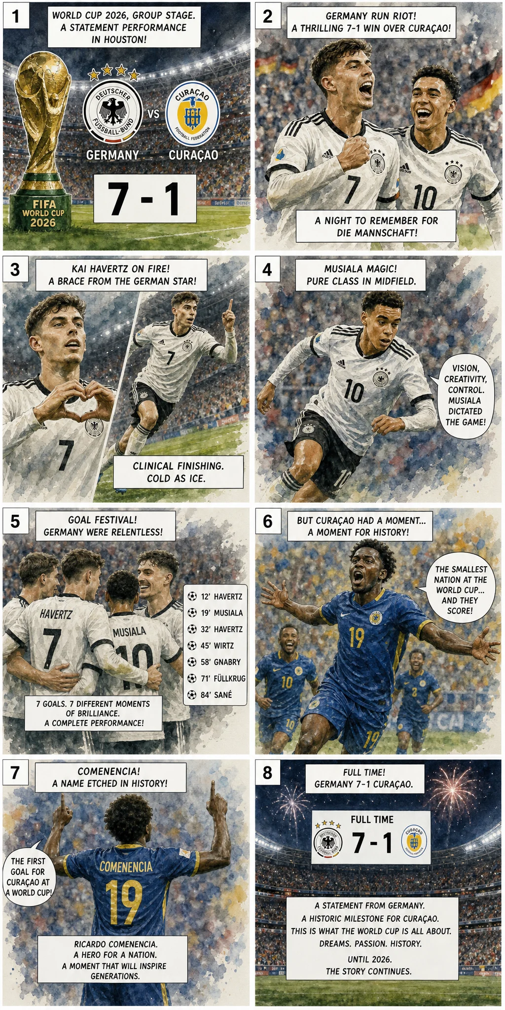 Germany 7-1 Curacao: Havertz Double in Houston Rout