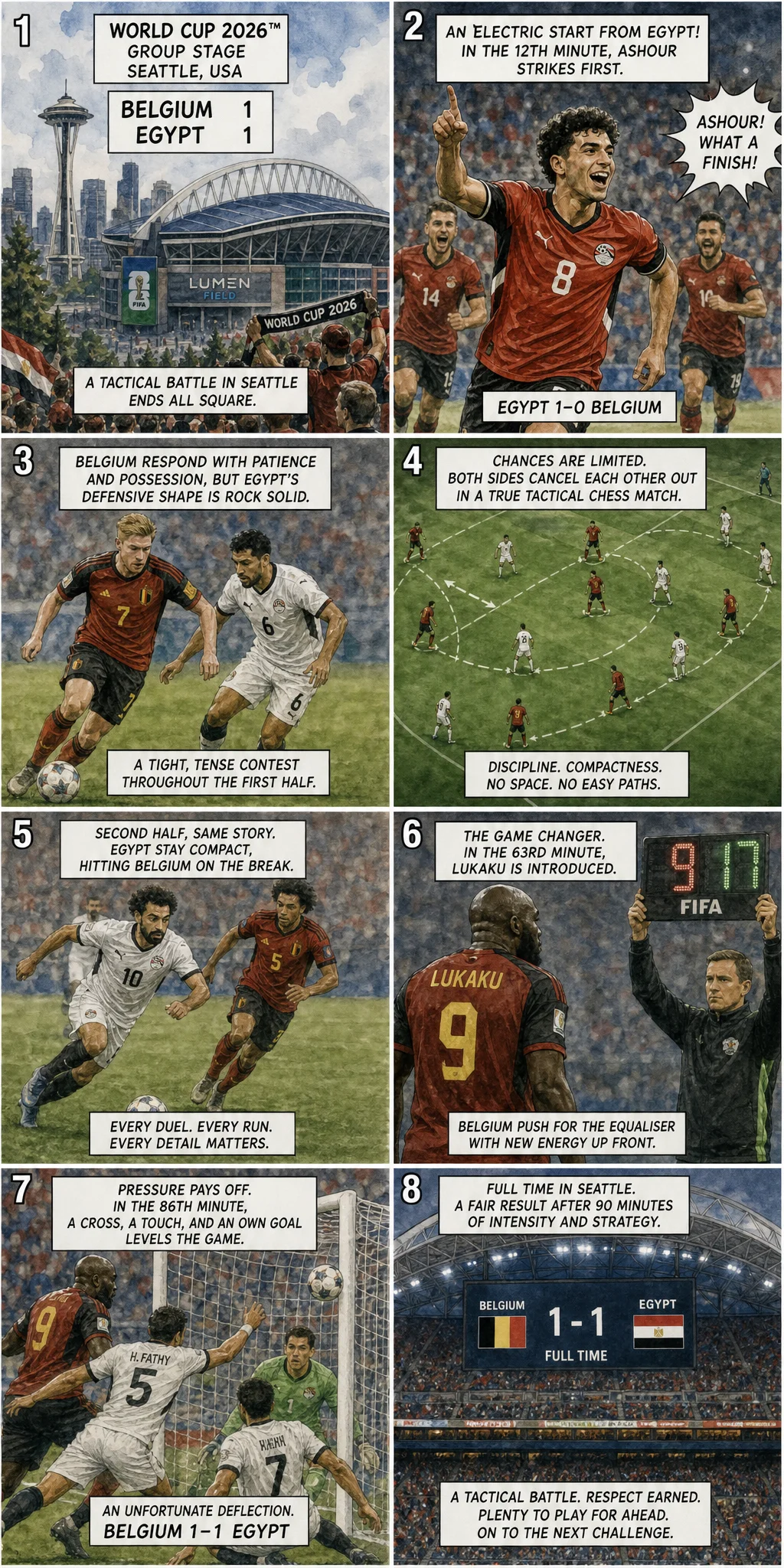 Bélgica 1–1 Egito: A Gravidade de Lukaku, a Precisão de Salah e o Gol Contra que Definiu um Impasse Tático