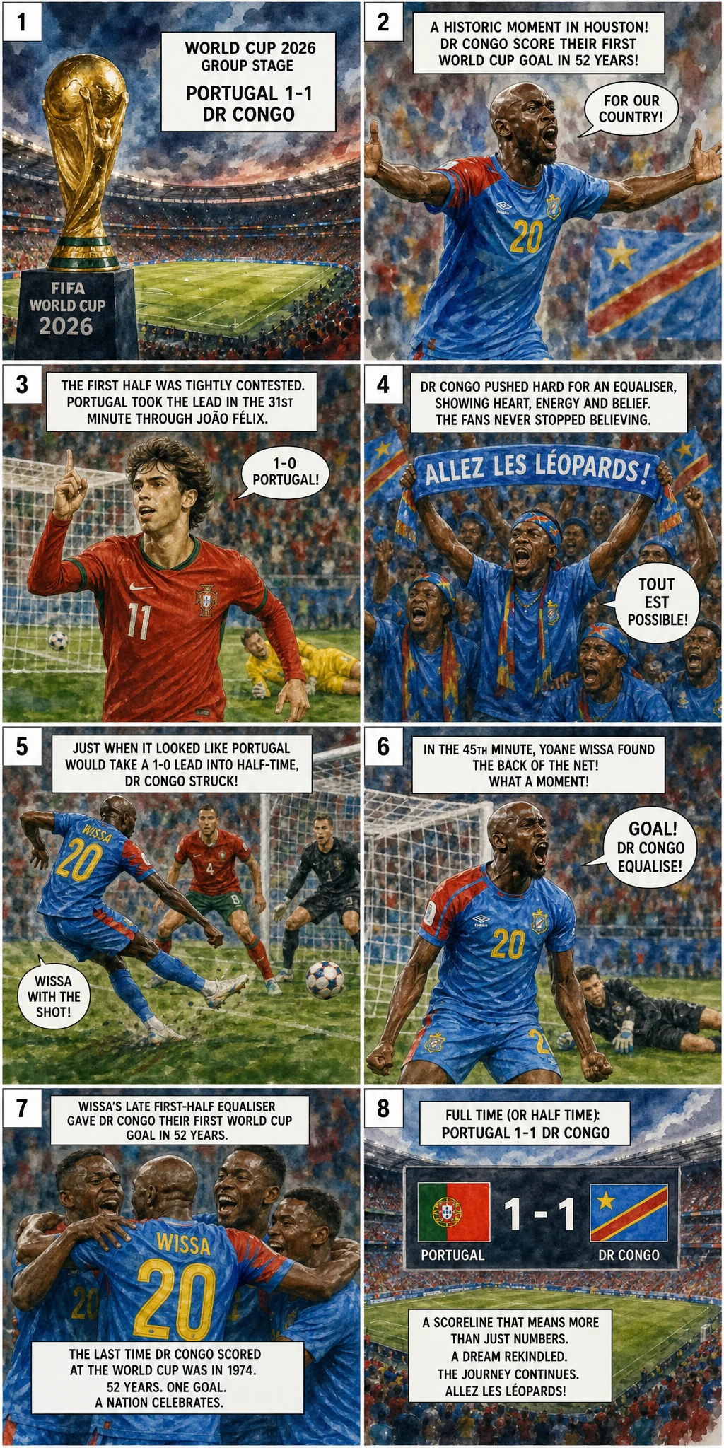 Portugal 1-1 DR Congo: Neves, Wissa, en het Gewicht van Tweeënvijftig Jaar