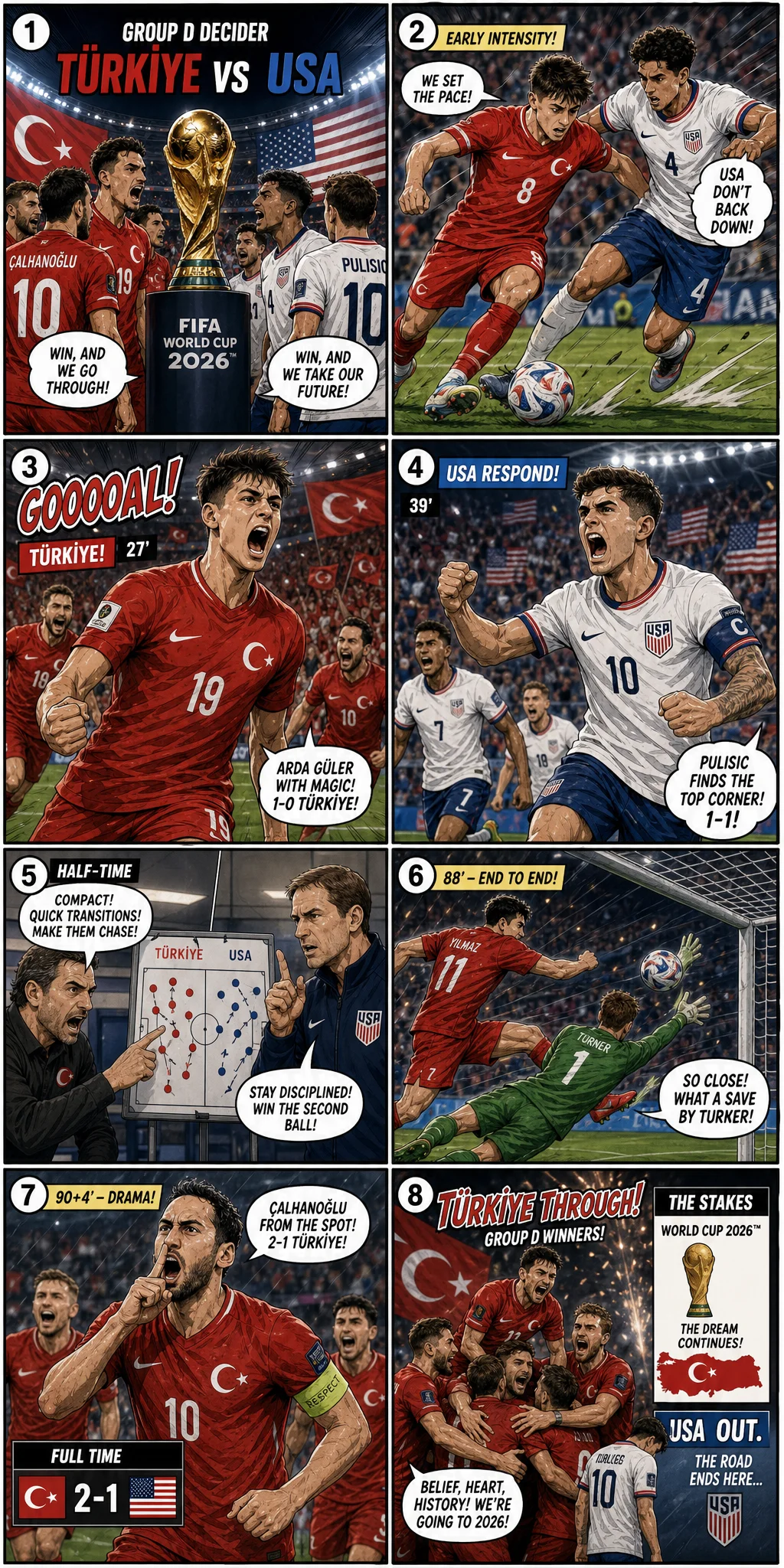 Turkiye vs USA: The Group D Decider