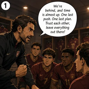 Eleven Men Standing in Front of a Goal. Now What?