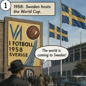 Sweden 7-1 Cuba: 1958 World Cup Quarterfinal