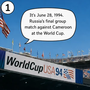 Russia 6-1 Cameroon: 1994 World Cup Salenko Five Goals Win Golden Boot
