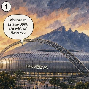 Estadio BBVA: The Steel Giant and the Saddle Mountain